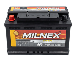 Milnex 669 12V 80Ah 680 CCA Maintenance-Free Automotive Battery