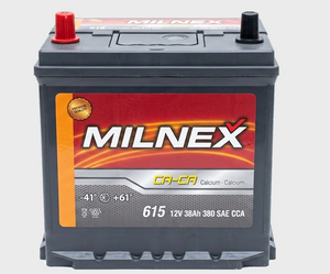 Milnex 615 12V 38Ah 380 CCA Maintenance-Free Automotive Battery
