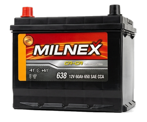 Milnex 638 12V 60Ah 650 CCA Maintenance-Free Automotive Battery