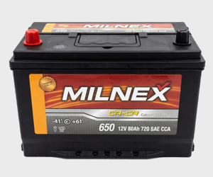 Milnex 650 12V 80Ah 720 CCA Maintenance-Free Automotive Battery